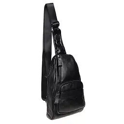 Чоловічий рюкзак Borsa Leather K1029 32x21x5 см Чорний (11003)