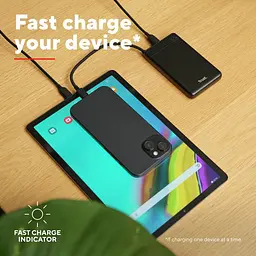 Trust Акумулятор портативний літій-іонний power bank Trust Fiera, 10000мА·рік, 2хUSB-C, 20W, PD/QC 3.0, чорний - мініатюра 5