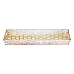Блюдо для закусок Lirmartur скляне 27,5*13,5*2,5 см, hexagon Yiwu HP-YH-56 - мініатюра 4