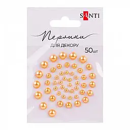 Набір перлин самокл. "Santi" помаранч. (50шт) №742983(10) - мініатюра 2