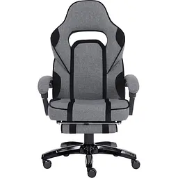Геймерське крісло GT Racer X-2749-1 Fabric Gray\Black Suede [121451] - мініатюра 2