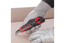 Ніж сегментний будівельний висувний Intertool 18 мм гвинтовий прогумований HT-0503 - мініатюра 7