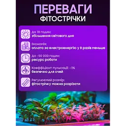 Світлодіодна фітолента для кімнатних рослин фітолампа 12V повний спектр 5 метрів від мережі SMD 2835 - мініатюра 6