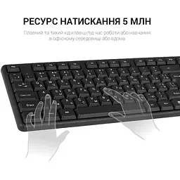 Клавіатура OfficePro SK166 USB Black (SK166) - мініатюра 6