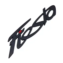 Емблема напис Fiesta для Ford чорна 141×31 мм метал (на скотчі)