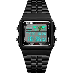 Годинник наручний на сонячній батареї Skmei 1405 Black, 1405BK (15951) - мініатюра 2