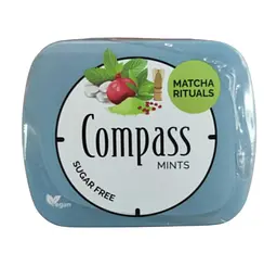 Льодяники Compass зі смаком матчі без цукру 14 г