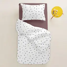 Дитяча постільна білизна в ліжечко BROWN DELTA, білий (DeltaColor_Chocolate_140) - мініатюра 2