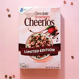 Сухий сніданок Chocolate Strawberry Cheerios Valentine’s Day Breakfast Cereal Family Size 525g - мініатюра 4