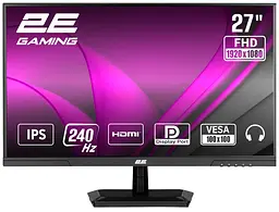 Монітор 2E 27" GAMING G2725B (2E-G2725B-01.UA) 1920x1080 (FullHD) IPS 240 Hz