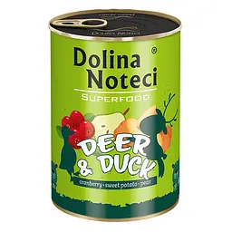 Консерва Dolina Noteci Superfood для собак 400 г (оленина та качка)