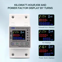 Розумний автоматичний вимикач Tuya Wi-Fi TOMZN TOMPD-63LW 220V 63A Цифрове реле з лічильником (19646) - мініатюра 8
