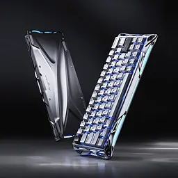 Клавиатура GravaStar Mercury V60 Pro 60 keys Blackcore 8K USB-A RGB Chrome Silver (GSV60PRO_XTAL_SLV) - миниатюра 4