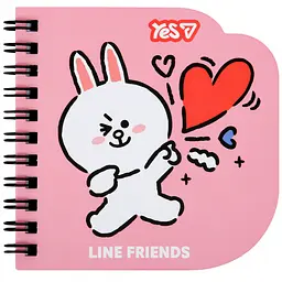 Блокнот фігурний Yes Line Friends Cony 100x100 мм 30 аркушів клітинка (152181)