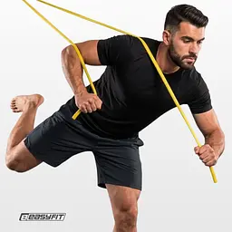 Борцівська резина EasyFit - джгут 5 м жовтий (Medium) - мініатюра 7