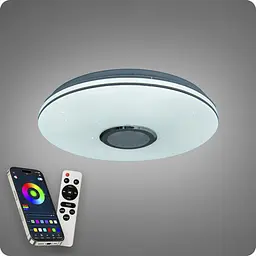 Люстра світлодіодна 517 Dlight RGB з пультом і колонкою 70Вт Білий (02175) - мініатюра 7