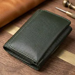 Маленький гаманець зручного формату із натуральної шкіри ST Leather 23076 зелений - мініатюра 4