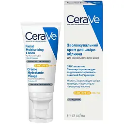 Уцінка. Денний зволожуючий крем CeraVe для нормальної та сухої шкіри обличчя з SPF 30, 52 мл (MB525400)  - мініатюра 6