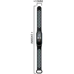 Ремінець Becover Vents Style для Xiaomi Mi Smart Band 7 Black-Blue (710503) - мініатюра 5