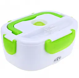 Автомобільний ланч-бокс з підігрівом Electronic Lunchbox від прикурювача на 1 л Зелений - мініатюра 2