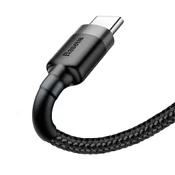 Кабель Baseus Cafule USB to USB-C 3m Grey/Black (CATKLF-UG1) [82110] - мініатюра 4