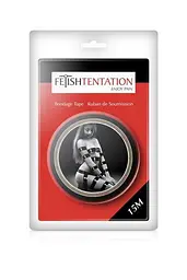 Скотч для бондажу Fetish Tentation Black (15м), не липне до шкіри і волосків, тільки сам до себе - мініатюра 3