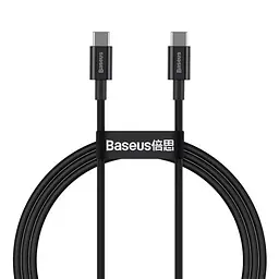 PD кабель Baseus Superior Series Fast Charging Data Cable Type-C to Type-C 100W 1m чорний CATYS-B01