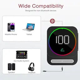 Bluetooth AUX ресивер LOFICOPER 5.3 для авто з Hands-Free - мініатюра 6