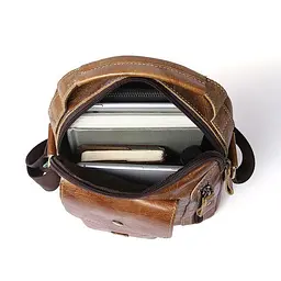 Сумка мужская 14766 Vintage светло-коричневая - миниатюра 3