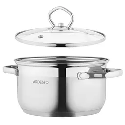 Каструля Ardesto Gemini Bari зі скляною кришкою 2.3 л (AR1923SS) - мініатюра 2