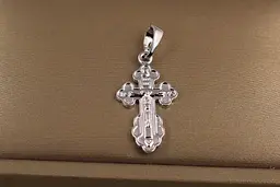 Хрестик Xuping Jewelry маленький трилисник 2 см сріблястий