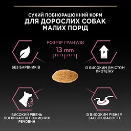 Сухий корм Purina Pro Plan Small & Mini Adult 1+ Sensitive Skin для дорослих собак дрібних порід з чутливою шкірою з лососем 3 кг (12272215) - мініатюра 10