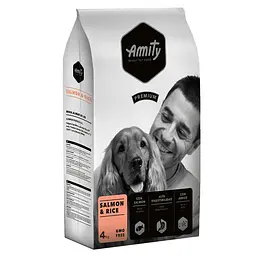Корм для собак AMITY Adult Salmon&Rice, гіпоалергенний, з лососем і рисом, 4 кг