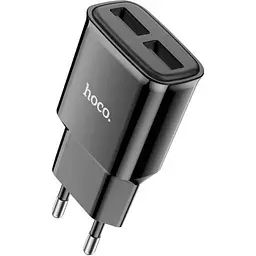 Мережевий зарядний пристрій Hoco C88A 2-USB Black [118821]