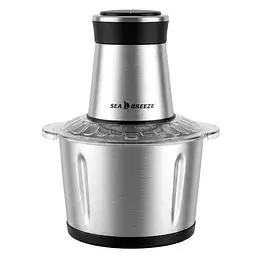 Подрібнювач для кухні SeaBreeze MultiFunction Food Chopper 3в1 з металічною чашою на 2 л 1600 Вт