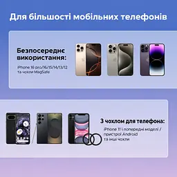 Магнітний автомобільний тримач для телефона UGREEN LP923 із кріпленням на дефлектор сумісний із MagSafe із самоклейним металевим кільцем для кріплення без MagSafe з регулюванням плеча та нахилу для вертикального або горизонтального розміщення з керуванням однією рукою з подвійним металевим гачком чорний із темно-сірим та сріблястими кінцями гачків (65185) - мініатюра 5