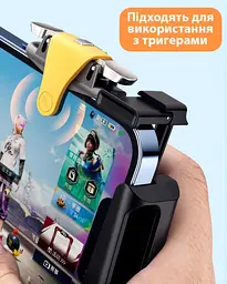Геймпади для телефону чорні ігрові тригери на смартфоні Gamepad Z11 - мініатюра 5