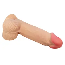Фалоімітатор Baile Sliding Skin Bendable 8.1'' 20.6 см тілесний - мініатюра 4