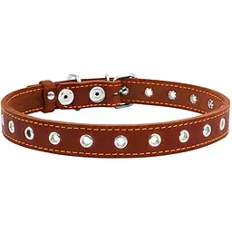 Нашийник для собак Collar, шкіряний, безрозмірний, 69х3,5 см, коричневий - мініатюра 2