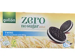 Печиво Gullon Diet Nature Twins какао з кремовою начинкою без цукру 210 г (8410376044393)