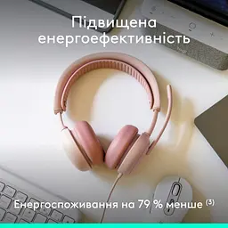 Навушники Logitech Zone Wired 2 USB Rose (981-001620) - мініатюра 8