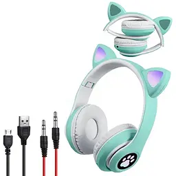 Навушники Bluetooth Tucci STN28 з вушками Mint green - мініатюра 4
