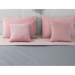 Покривало велюр Pink and Grey Руно ромб 180 х 220 см (340.55 Pink and Grey ромб) - мініатюра 4