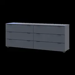 Комод Doros Рон 9 Графит 6 Ящик 160х38х62 (41516176) - миниатюра 6