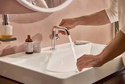 Змішувач для умивальника Hansgrohe Tecturis S CoolStart EcoSmart+ без донного клапана chrome 73321000 - мініатюра 2