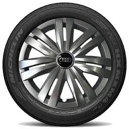 Ковпак колеса з емблемою Audi SKS427 R16 сірий з логотипом на вибір 4 шт