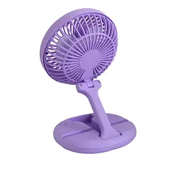Настільний вентилятор Mini Fan W1646 фіолетовий, складаний з USB, акумуляторний - мініатюра 2