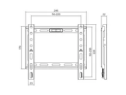 Настінне кріплення AGN 43-220F 13-43 Black (43-220F) - мініатюра 6