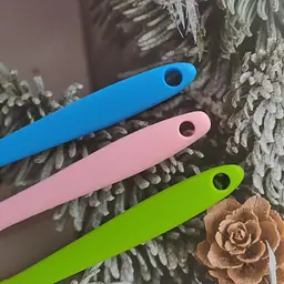 Шпатель кондитерський силіконовий лопатка кондитерська для торта 24 см, Kitchen Master Салатовий 87105 - мініатюра 9