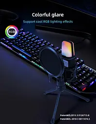 Конденсаторний мікрофон Yanmai SF666R USB з RGB-підсвічуванням - мініатюра 5